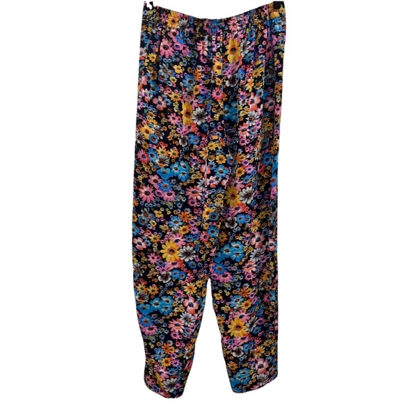 STELLA MCCARTNEY Sophie Silk Set Dark Floral Top Pant IT 40 US 4 Matching Outfit - Picture 13 of 16